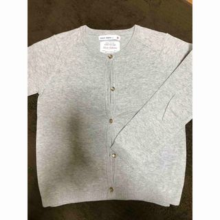 ザラキッズ(ZARA KIDS)のzara 120 122 グレー ニット カーディガン(カーディガン)