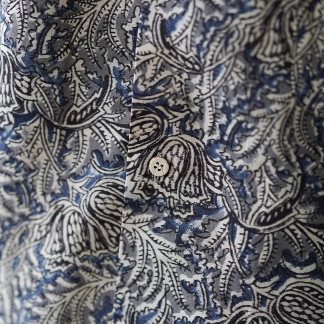 KHOKI コッキ 23SS Kalamkari shirt BLUE