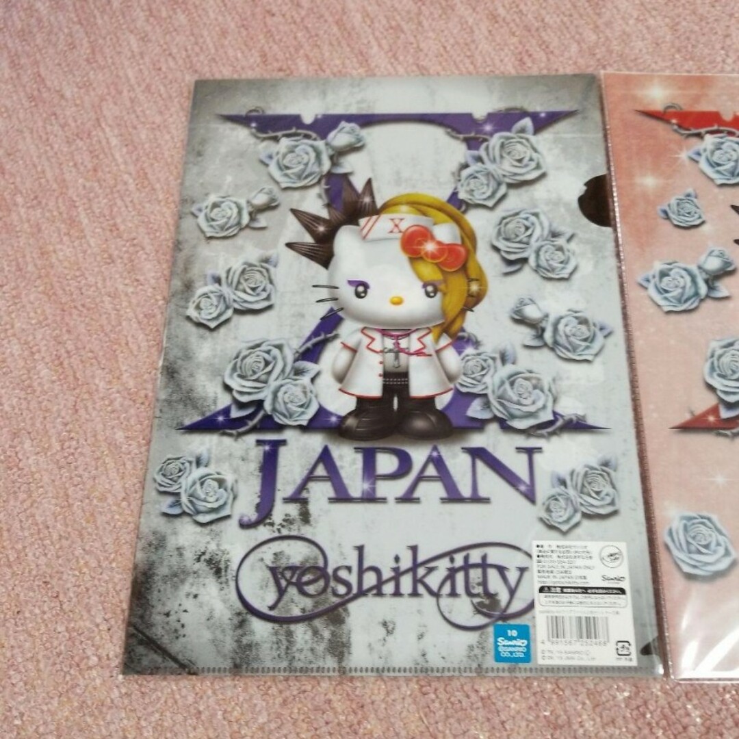 ハローキティ(ハローキティ)のX JAPAN yoshikitty クリアファイルセット　ナース柄 エンタメ/ホビーのタレントグッズ(ミュージシャン)の商品写真