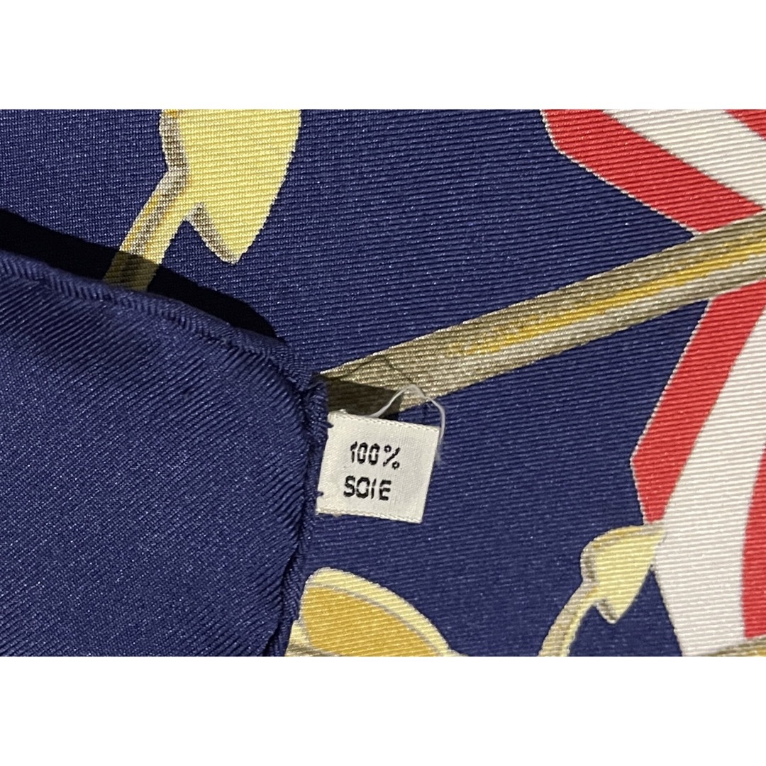 HERMES - 未使用 保管品 美品 船柄 エルメススカーフ カレ90 HERMES - 未使用 保管品 美品 船柄 エルメススカーフ カレ90