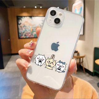 iPhoneケース　ちぃかわ　おしゃれ　かわいい クリア　シンプル　癒し(iPhoneケース)