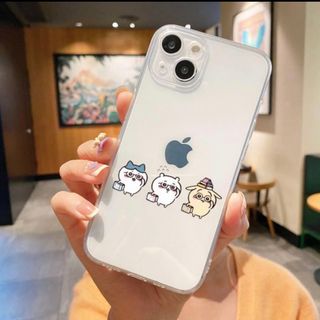 iPhoneケース　ちぃかわ　おしゃれ　かわいい クリア　シンプル　癒し(iPhoneケース)