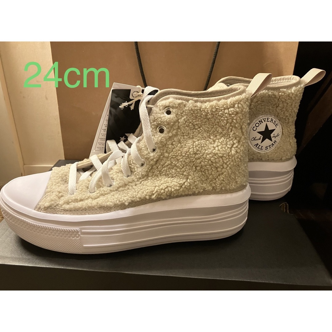 CONVERSE - 日本未発売 コンバース モコモコ スニーカー 24cmの CONVERSE - 日本未発売 コンバース モコモコ スニーカー 24cmの