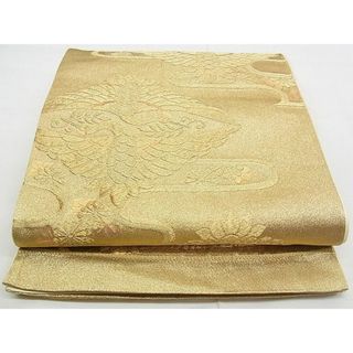 平和屋川間店■六通柄袋帯　エ霞菊花双鶴文　金糸　逸品　n-yc3665(帯)