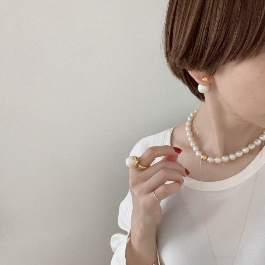 CHIEKO+ チエコプラス big pearl ring-