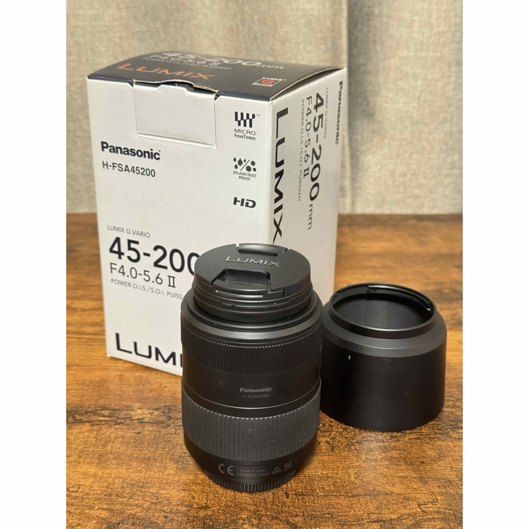 Panasonic(パナソニック)のLUMIX G VARIO 45-200mm f4.0-5.6Ⅱ スマホ/家電/カメラのカメラ(レンズ(ズーム))の商品写真