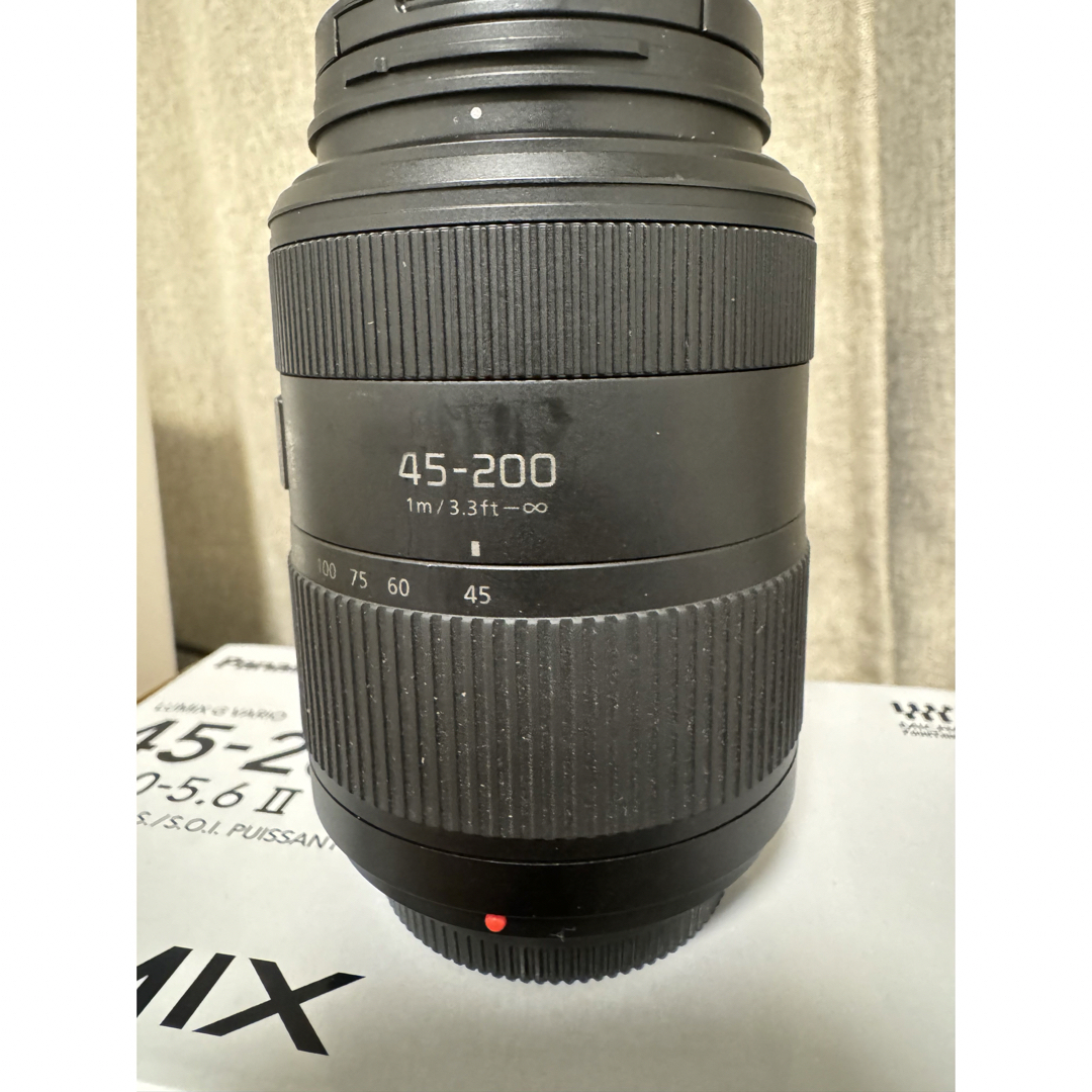 Panasonic(パナソニック)のLUMIX G VARIO 45-200mm f4.0-5.6Ⅱ スマホ/家電/カメラのカメラ(レンズ(ズーム))の商品写真