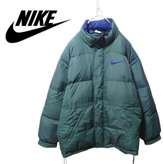 90s NIKE ダウンジャケット トラヴィス ヌプシ型 刺繍ロゴ オレンジ