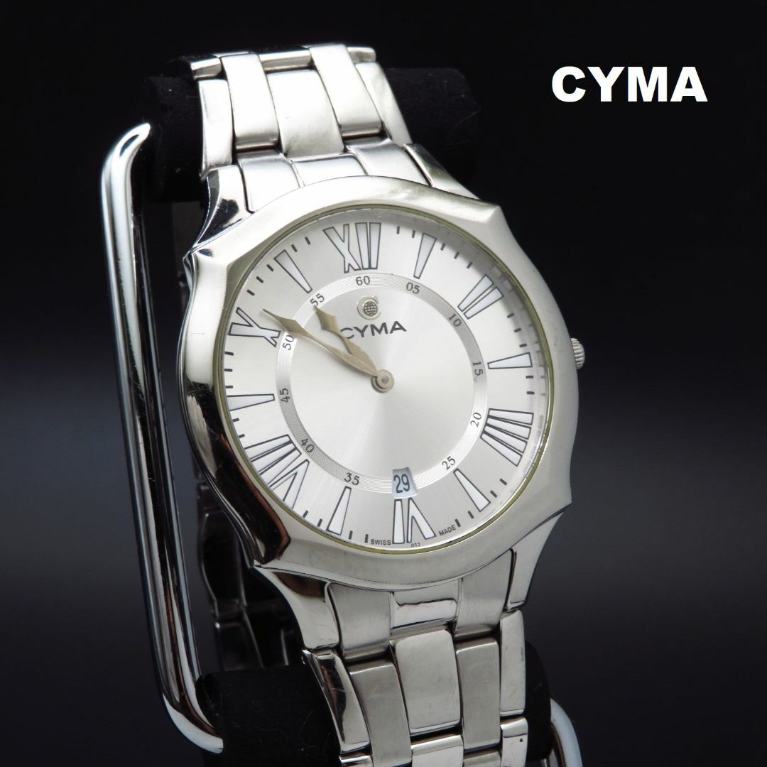 CYMA(シーマ)のCYMA 腕時計 デイト サファイアクリスタル ラグジュアリー メンズの時計(腕時計(アナログ))の商品写真
