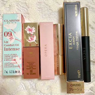 クラランス(CLARINS)の極美品　クラランス　リップコンフォートオイル　インテンス　09 エクシア　オペラ(口紅)