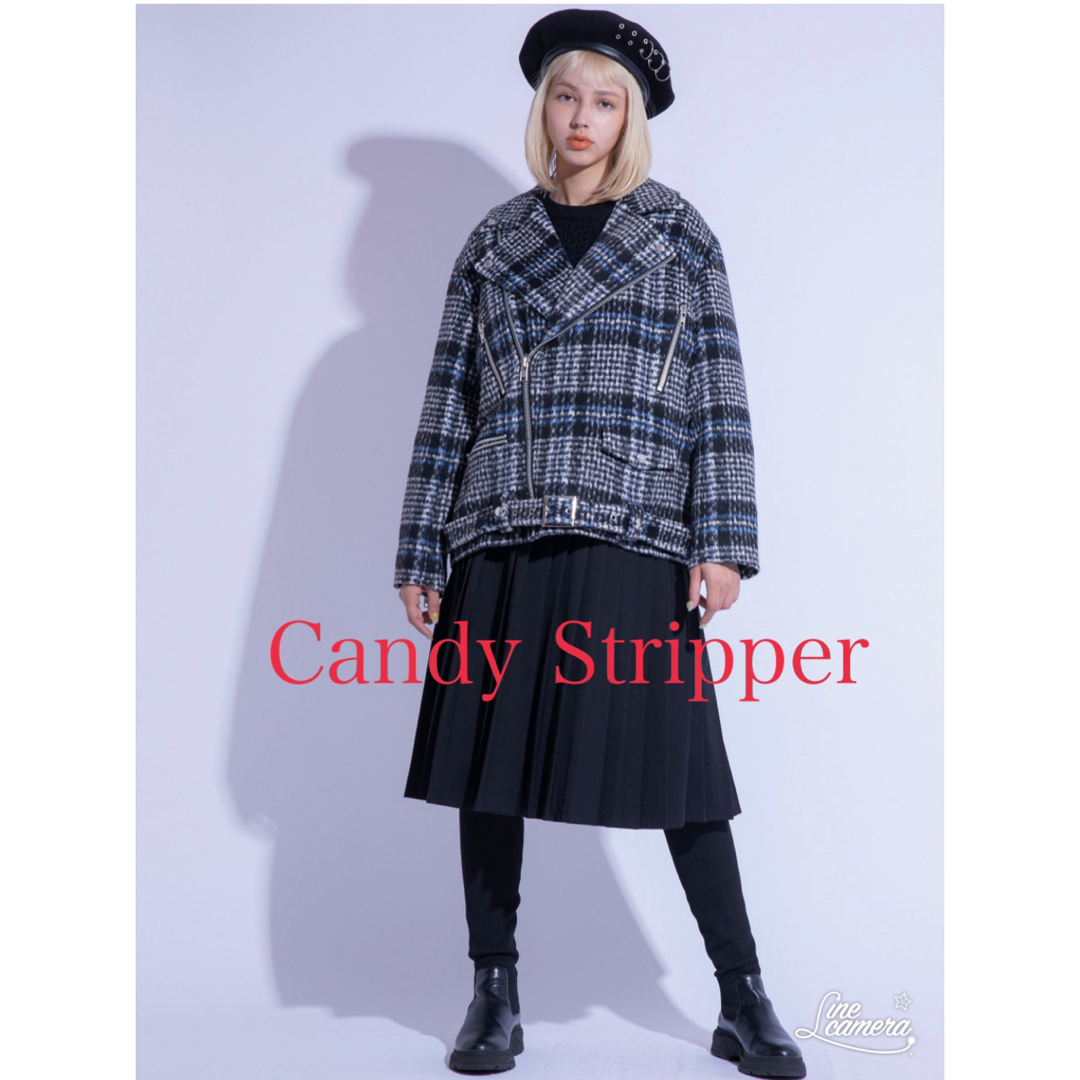 Candy Stripper(キャンディーストリッパー)のCandy Stripper ライダースジャケット レディースのジャケット/アウター(ライダースジャケット)の商品写真