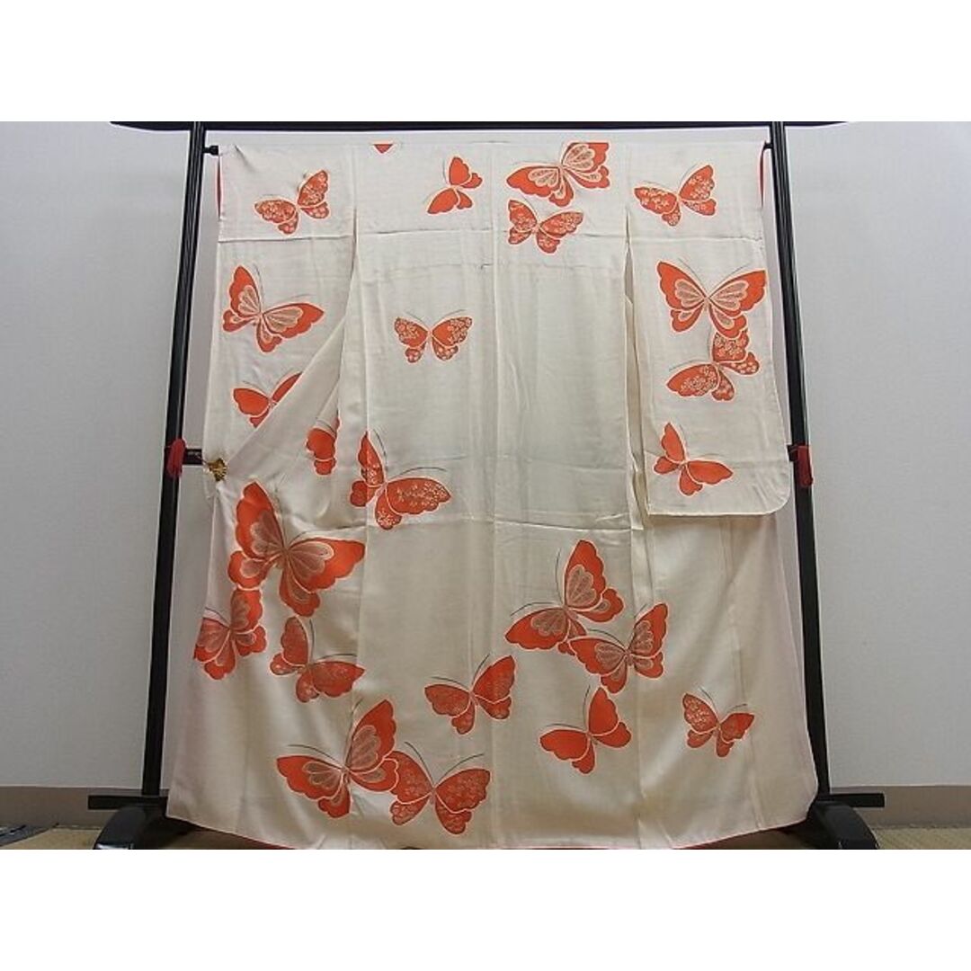 平和屋野田店□豪華振袖 駒刺繍 舞蝶花文 金彩 逸品 n-mz6696の通販 by