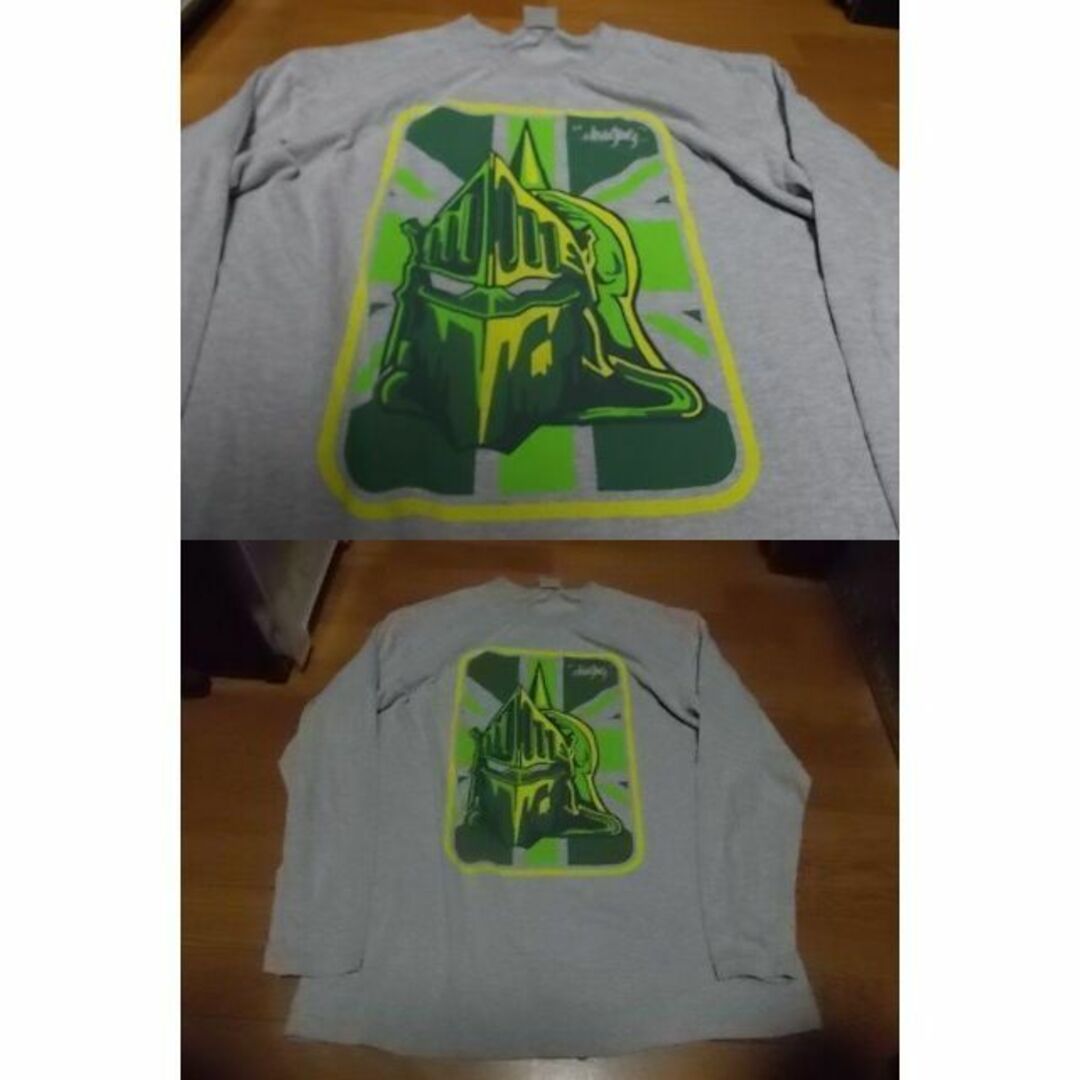 キン肉マン ロビンマスク バンバンビガロ コラボ ロンT Tシャツ XL グレー メンズのトップス(Tシャツ/カットソー(七分/長袖))の商品写真