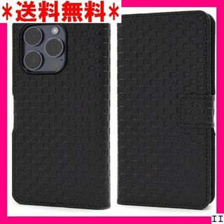 ST12 スマホケース iPhone 14 Pro用市松模 チ ブラック 970(モバイルケース/カバー)