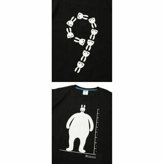 キューン(CUNE)の新品うちわ付　cune キューン うさぎ 9頭身 9周年記念 Tシャツ 黒 XL(Tシャツ/カットソー(半袖/袖なし))