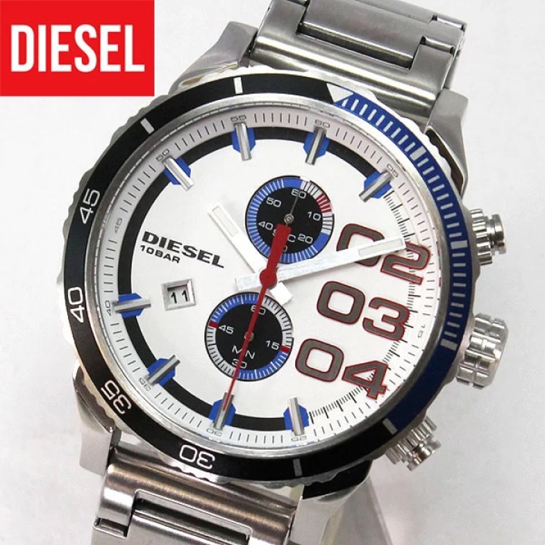 送料無料 シルバー 【DIESEL/ディーゼル】腕時計 シルバー