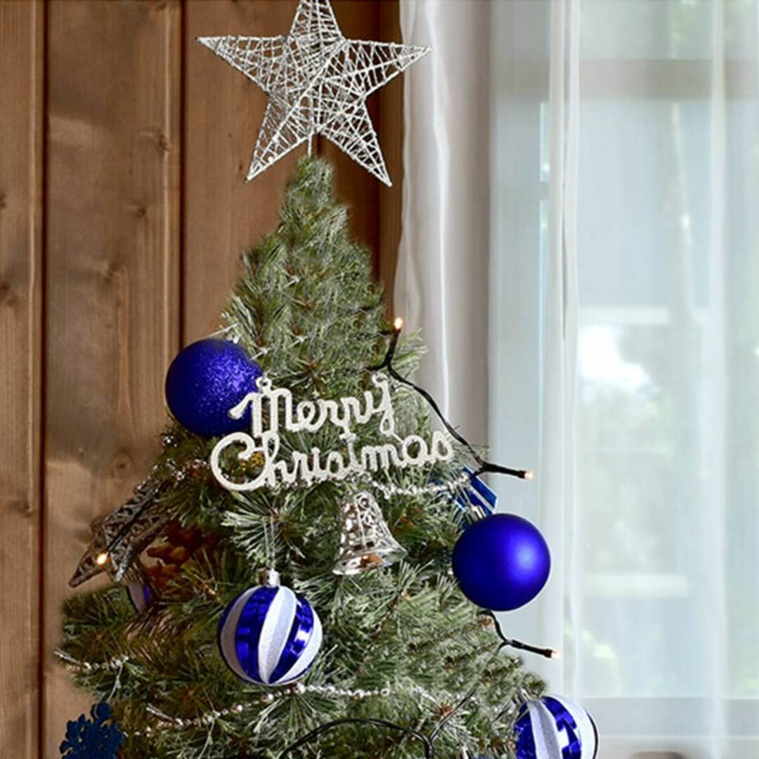 【色: ブルー】ジュールエンケリ 北欧風 クリスマスツリーセット 120cm オ