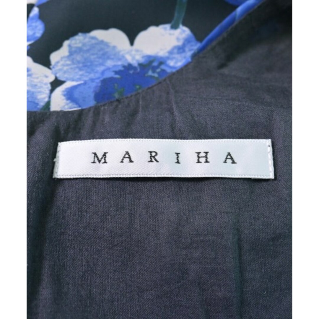 MARIHA(マリハ)のMARIHA マリハ ワンピース 36(S位) 青x深緑x白等(花柄) 【古着】【中古】 レディースのワンピース(ひざ丈ワンピース)の商品写真