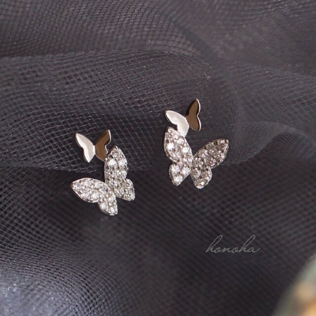 micro  butterfly pierce ◯s925 post