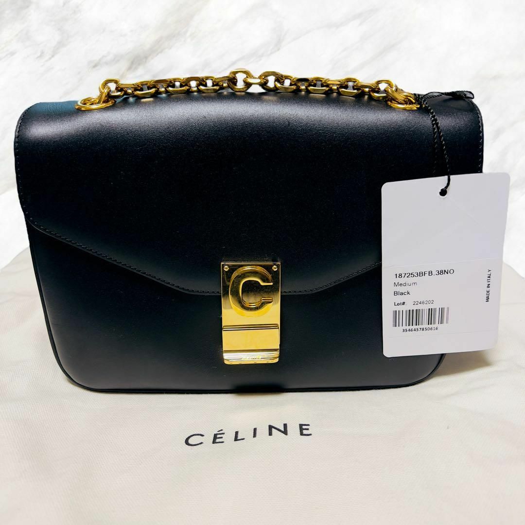 CELINE セリーヌ ミディアム　C ショルダーバッグ　ブラック　バッグ