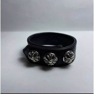 CHROME HEARTS クロムハーツ CHN LTHR PLC DSTRY / チェーンレザー CHプラス ブレスレット