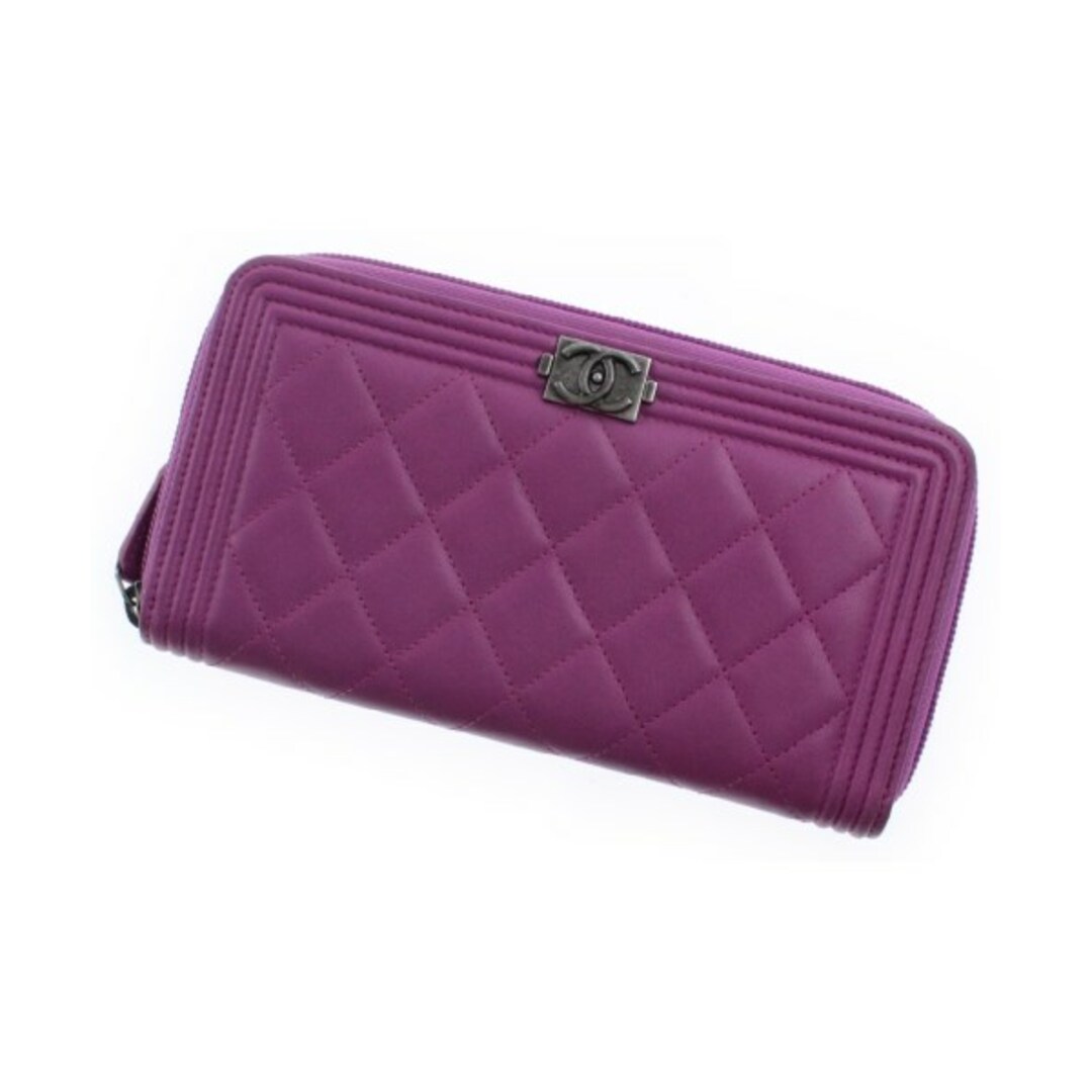 CHANEL - CHANEL シャネル 財布・コインケース - 紫 【古着】【中古