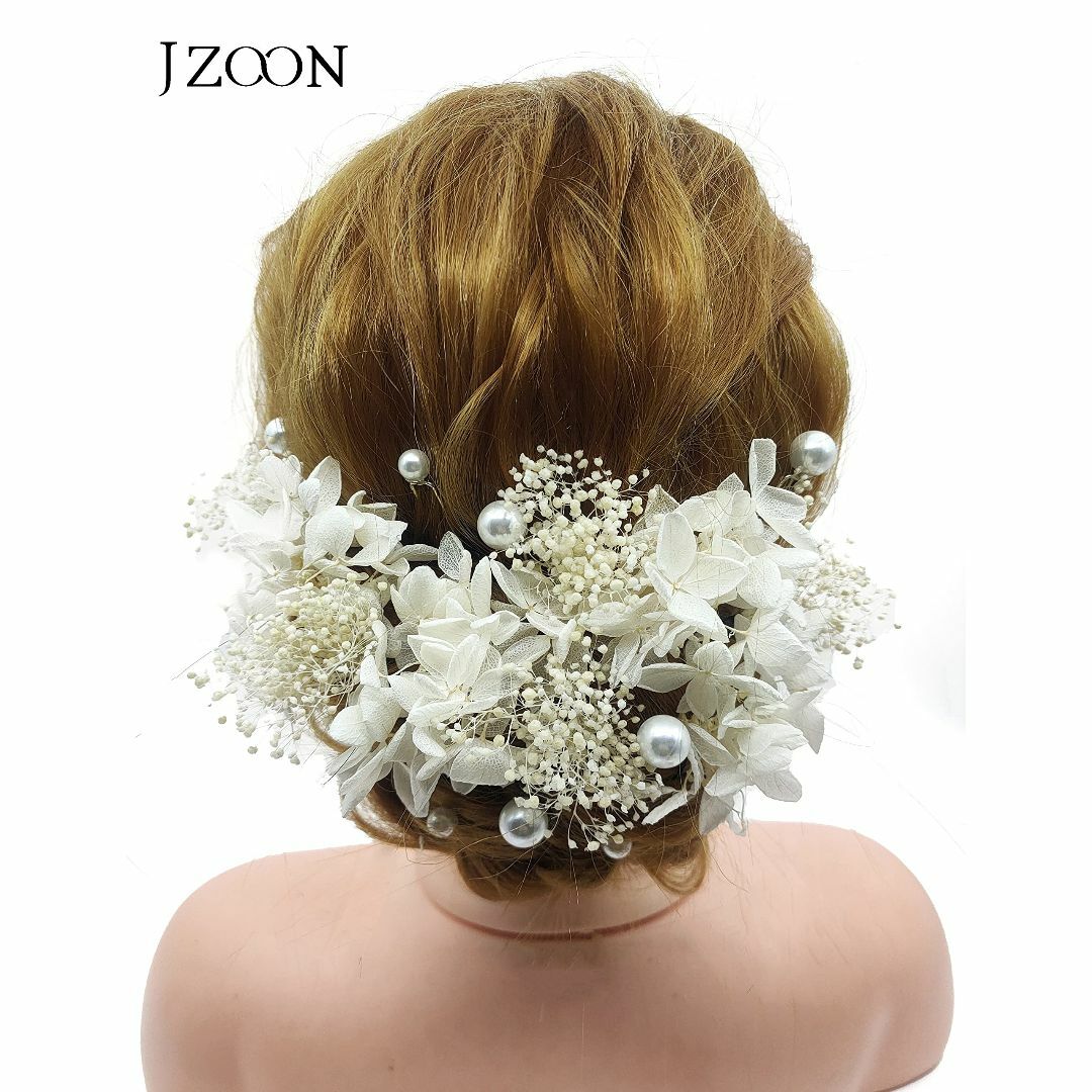 【在庫処分】JZOON 髪飾り かすみ草 あじさい パール 成人式 花 紫陽花