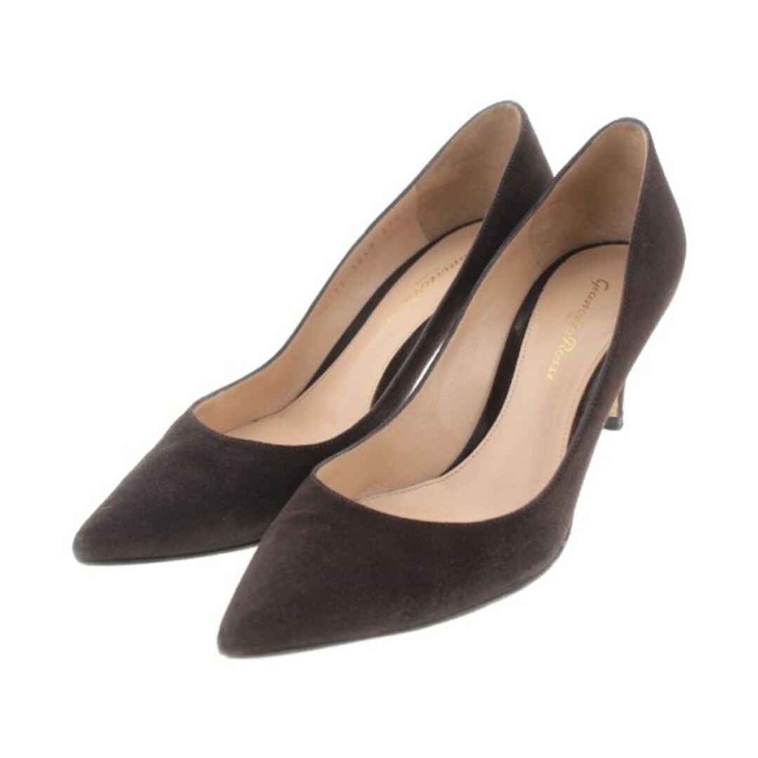 Gianvito Rossi(ジャンヴィットロッシ)のGianvito Rossi パンプス EU37 1/2(24cm位) こげ茶 【古着】【中古】 レディースの靴/シューズ(ハイヒール/パンプス)の商品写真