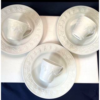 ウェッジウッド(WEDGWOOD)のウェッジウッド　フェスティビティ　グレイ　３人用セット(食器)