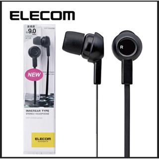 エレコム(ELECOM)の【新品】ELECOM エレコム イヤホン EHP-C3520BK 黒 ブラック(ヘッドフォン/イヤフォン)