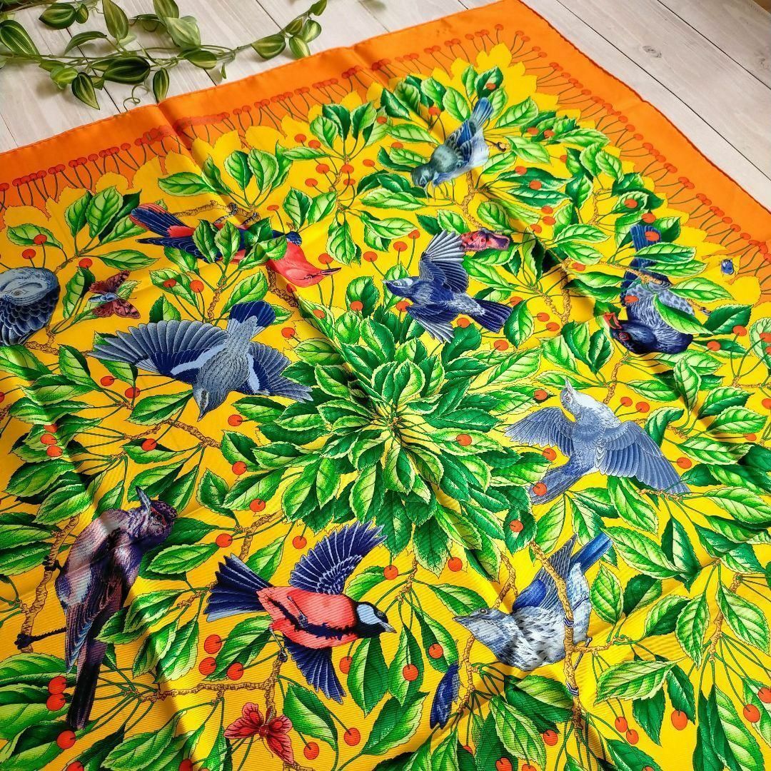 ✨美品✨HERMES エルメス さくらんぼ スカーフ カレ バンダナ-