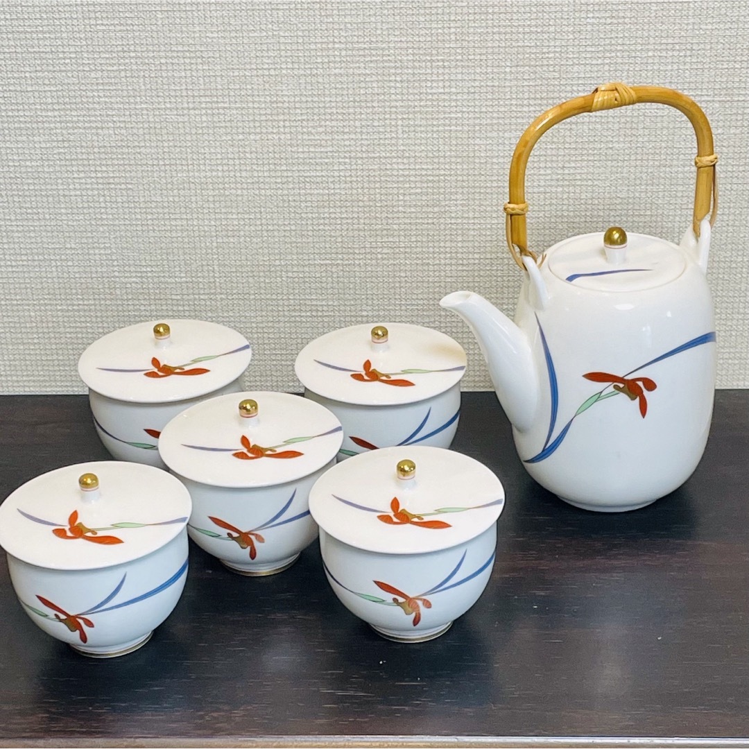 香蘭社　 急須　蓋つき湯呑み5客　セット