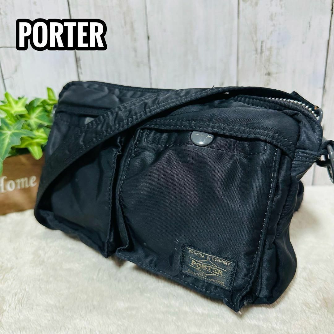 PORTER タンカー ショルダーバッグ ウエストバッグ 2way ブラックの+