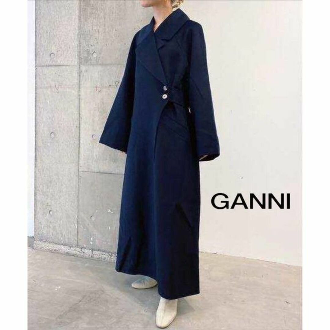 新品/タグ付き●GANNI Wool long CT：コート ガニー | フリマアプリ ラクマ