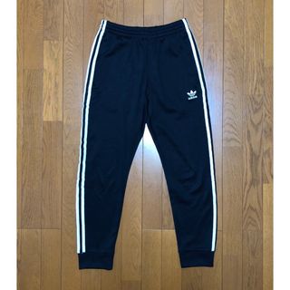 美品　adidas トラックパンツ　テーパードパンツ　ブラック　メンズXL