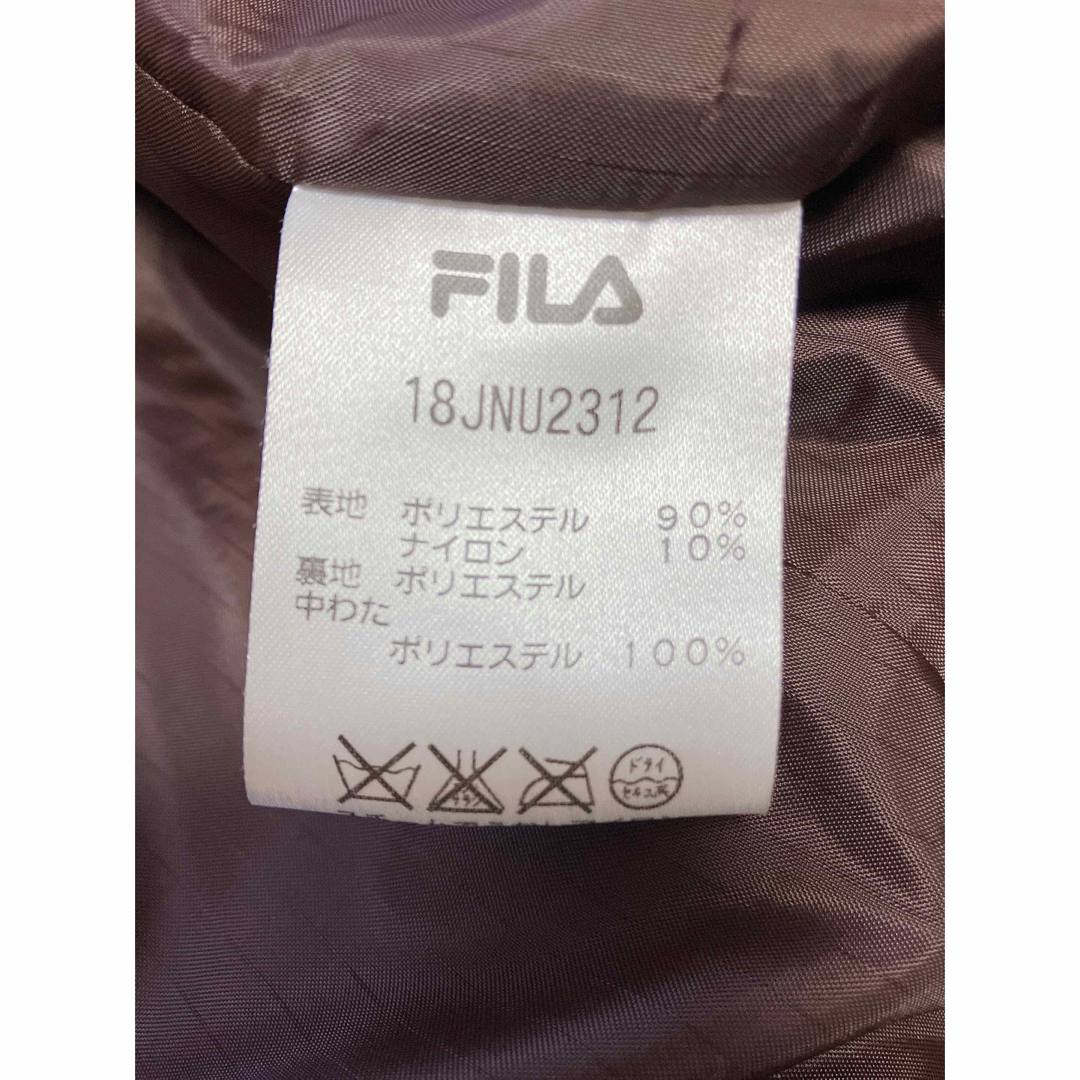 FILA(フィラ)のチョコレート色のレディスダウンコートロング丈 レディースのジャケット/アウター(ダウンコート)の商品写真