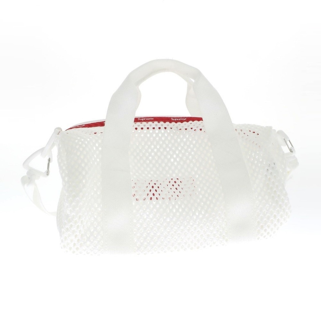 Supreme(シュプリーム)の【中古】シュプリーム Supreme 2023年春夏 Mesh Mini Duffle Bag ポリエステルメッシュ ショルダーバッグ ホワイトxレッド【W24.5xH13.5】【メンズ】 メンズのバッグ(ショルダーバッグ)の商品写真