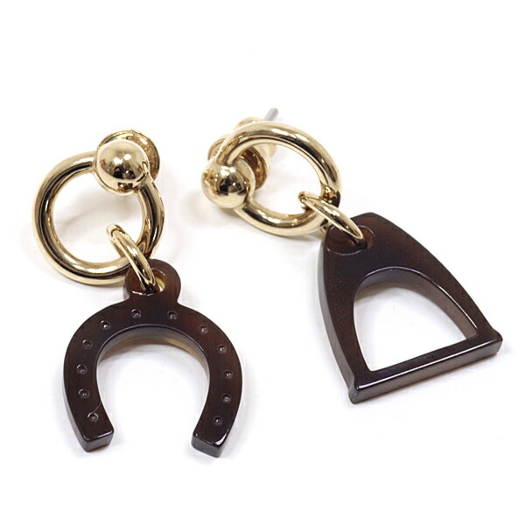 Hermes - エルメス HERMES ピアス アミュレット バッファローホーン Hermes - エルメス HERMES ピアス アミュレット バッファローホーン