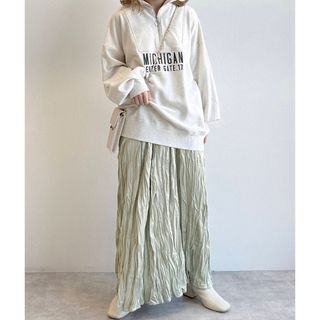 ダブルクローゼット(w closet)の【w closet】ベロアワッシャー加工ノースリーブワンピース(ロングワンピース/マキシワンピース)