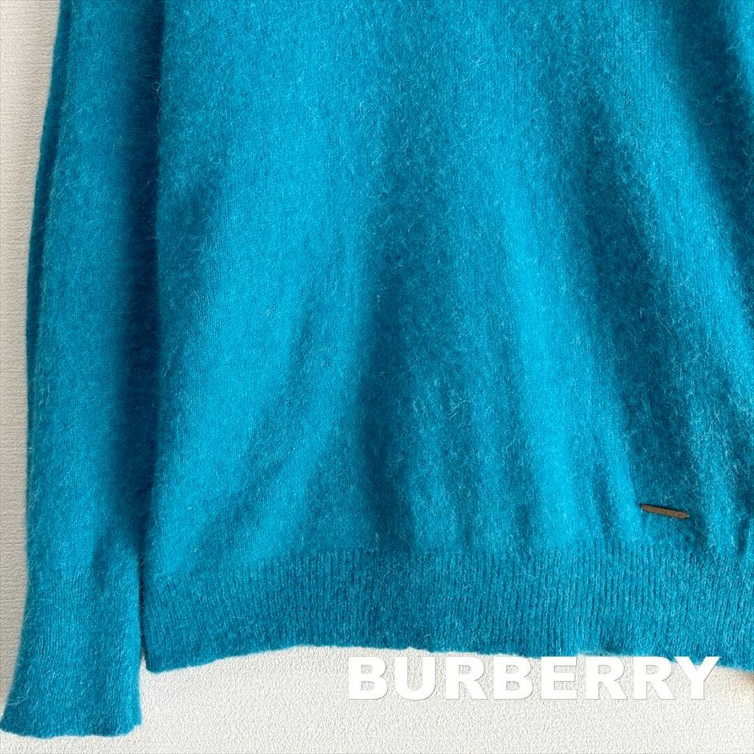 BURBERRY(バーバリー)の【BURBERRY】バーバリー ターコイズブルー アルパカ混 ニット レディースのトップス(ニット/セーター)の商品写真
