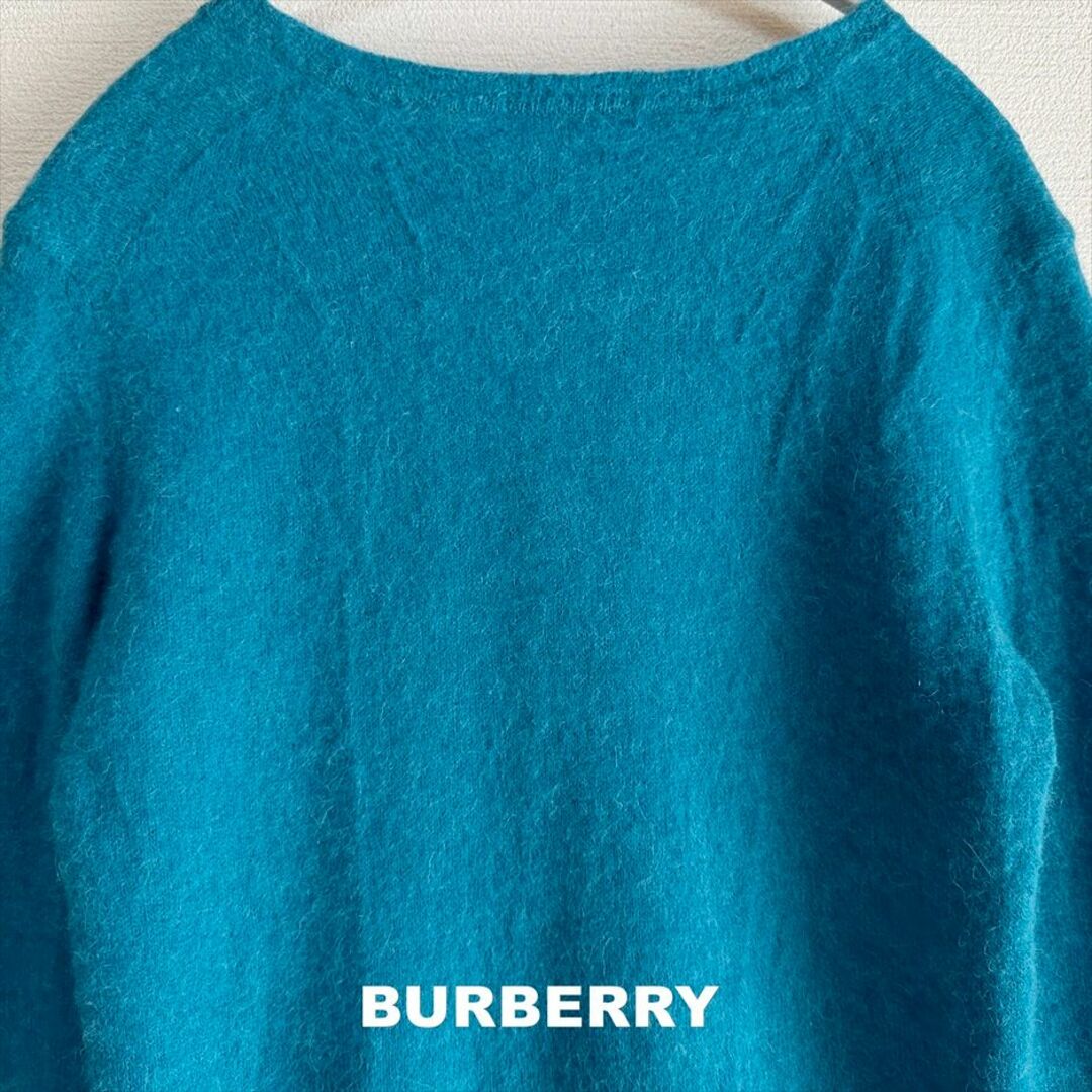 BURBERRY(バーバリー)の【BURBERRY】バーバリー ターコイズブルー アルパカ混 ニット レディースのトップス(ニット/セーター)の商品写真