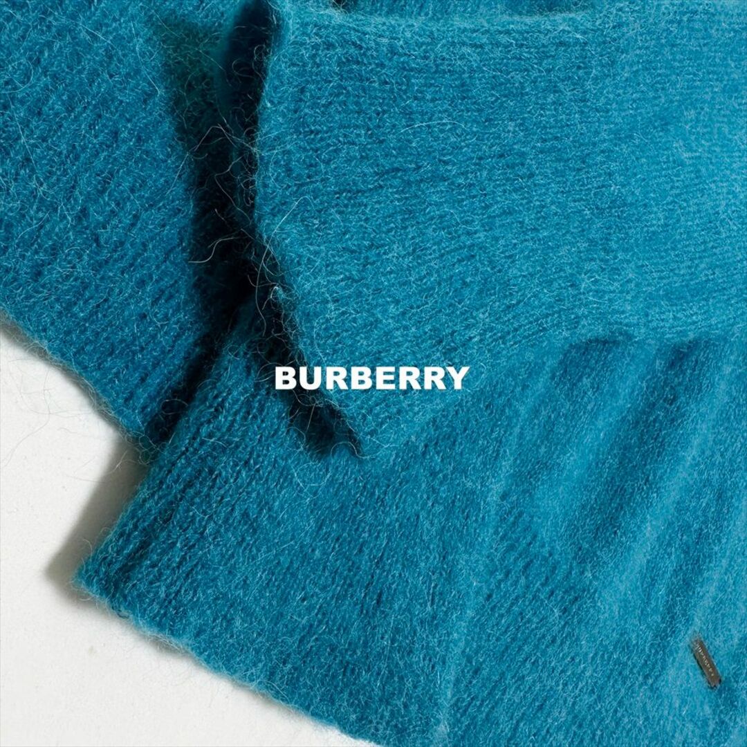 BURBERRY(バーバリー)の【BURBERRY】バーバリー ターコイズブルー アルパカ混 ニット レディースのトップス(ニット/セーター)の商品写真