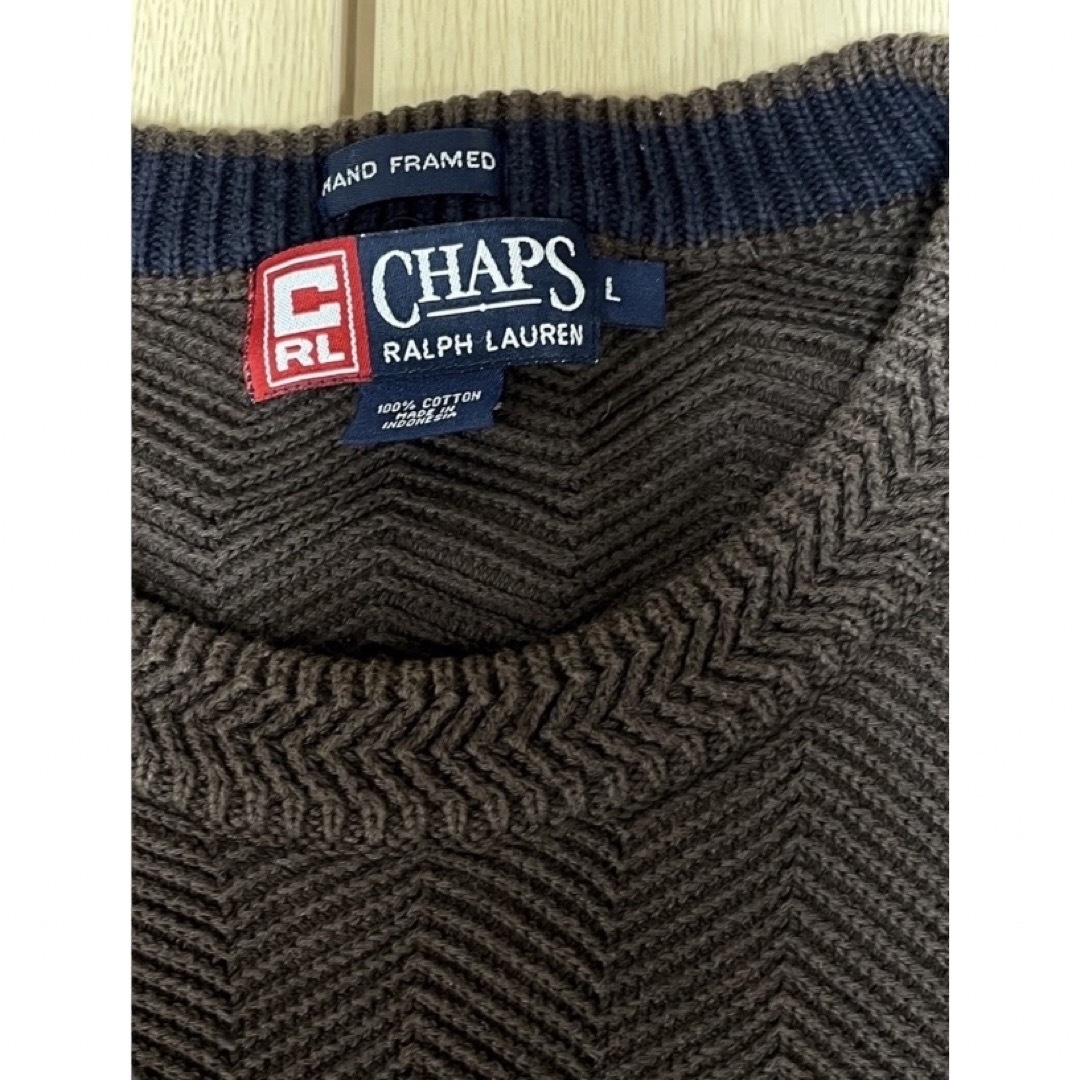 Ralph Lauren(ラルフローレン)のCHAPS RALPH LAUREN ニット プルオーバー 刺繍ロゴ コットン メンズのトップス(ニット/セーター)の商品写真