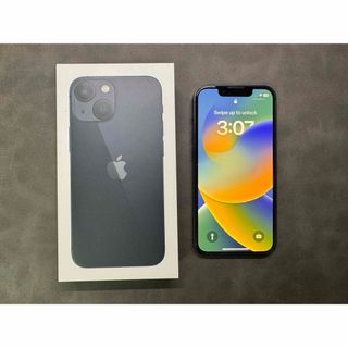 アップル(Apple)の美品 iPhone 13 mini 128GB SIMフリー ミッドナイト(スマートフォン本体)