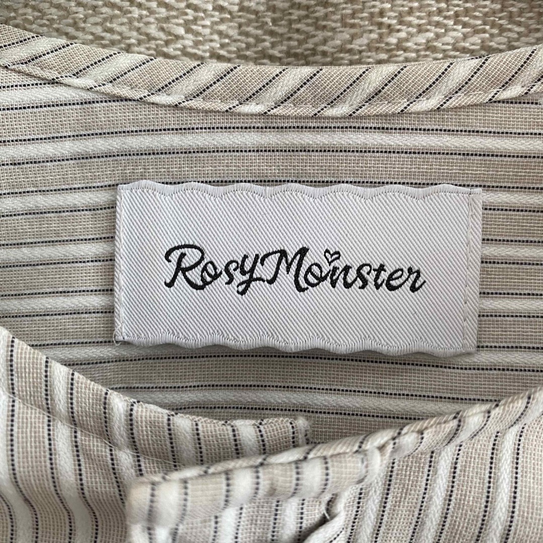 <Rosymonster>ダックヒップリボンシャツ レディースのトップス(シャツ/ブラウス(長袖/七分))の商品写真