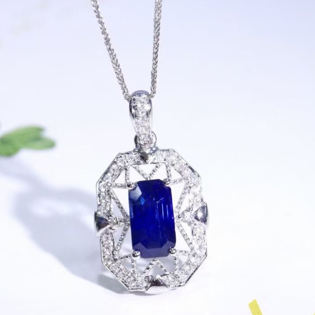 天然 ロイヤルブルーサファイア ダイヤ ペンダントトップ1.02ct fの ...