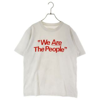 美品 サカイ 21SS アーカイブミックス 半袖Tシャツ メンズ 白 0 ロゴプリント We Are The People sacai