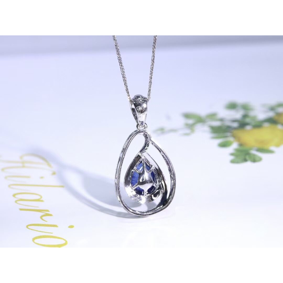 天然 ロイヤルブルーサファイア ダイヤ ペンダントトップ1.14ct f