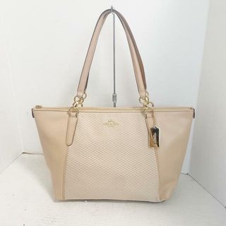 極美品★COACH コーチ F37079 AVA シグネチャー チェーントートバッグ  ロゴ金具・プレート付 レディース ブラウン エレガント◎