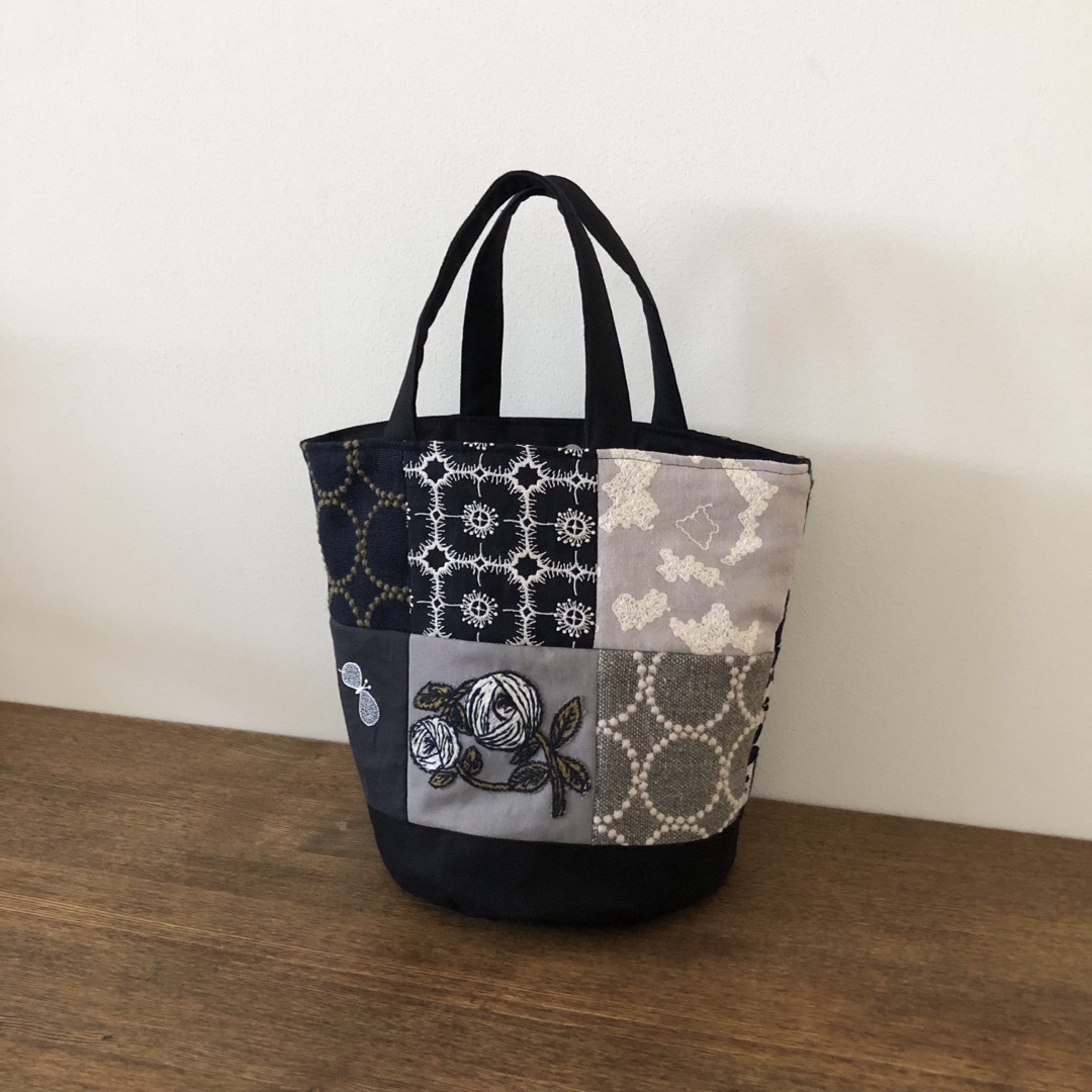 ミナペルホネン ハンドメイド バスケットバッグ バケツバッグ パッチ ミナペルホネン ハンドメイド バスケットバッグ バケツバッグ パッチ